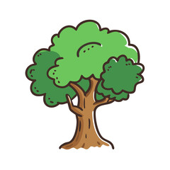 mahogany tree icon, mahogany tree vector illustration-simple illustration of mahogany tree, perfect for mahogany tree logos and icons