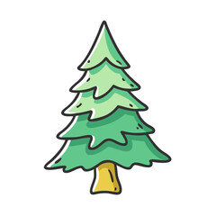pine tree icon, pine tree vector illustration-simple illustration of pine tree, perfect for pine tree logos and icons