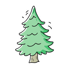 pine tree icon, pine tree vector illustration-simple illustration of pine tree, perfect for pine tree logos and icons