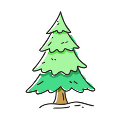 pine tree icon, pine tree vector illustration-simple illustration of pine tree, perfect for pine tree logos and icons