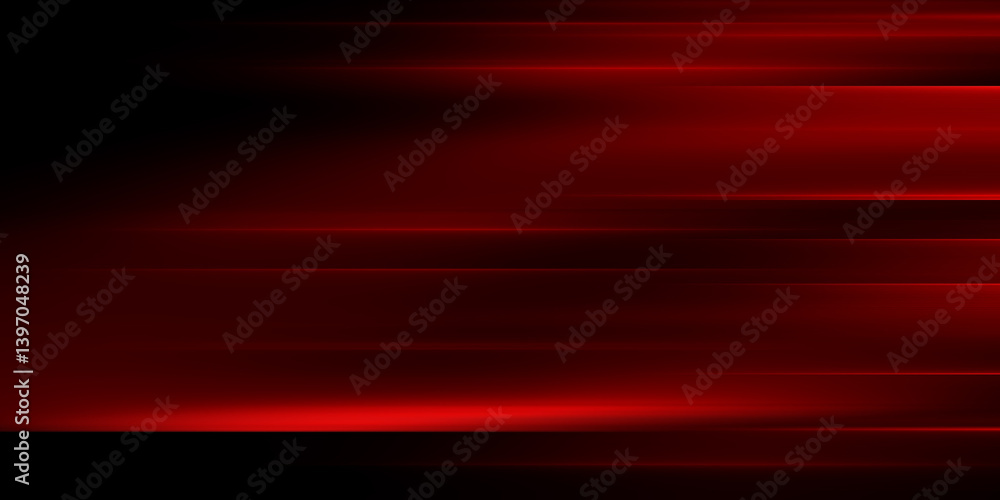 Poster the effect of red light in fast motion on a black background. blurred abstract background with long 