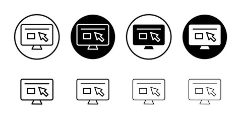 Online education icon Flat fill set collection