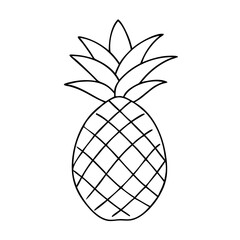 pineapple icon, pineapple vector illustration-simple illustration of pineapple, perfect for pineapple logos and icons