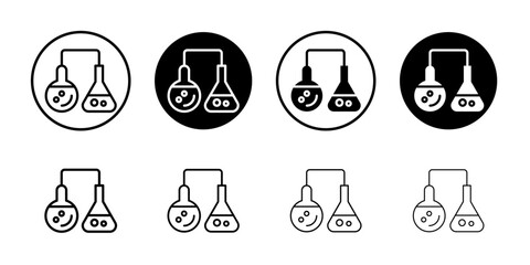 Science icon Flat fill set collection