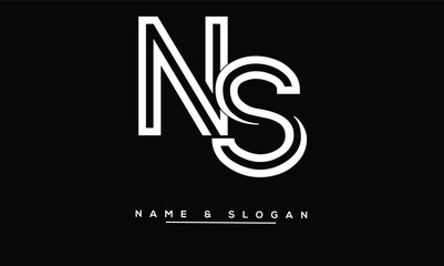 Fototapeta premium SN, NS Abstract Letters Logo Monogram