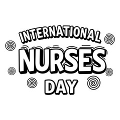International Nurses Day graphic, bold style