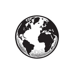 globe on white background