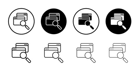 Web search icon Flat fill set collection
