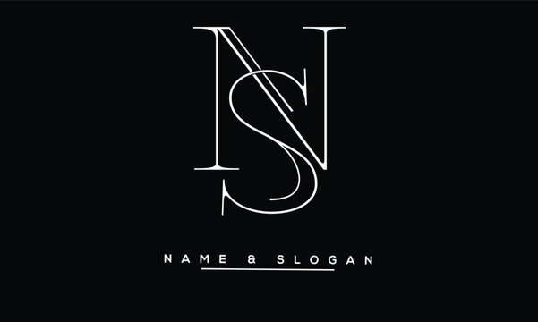 SN, NS Abstract Letters Logo Monogram