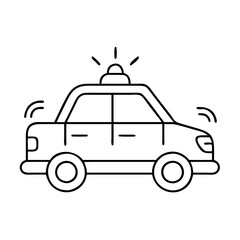police car icon, police car vector illustration-simple illustration of police car, perfect for police car logos and icons