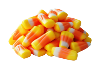 Halloween candy corn treats kitchen food isolated on transparent background, png