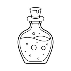 potion bottle icon, potion bottle vector illustration-simple illustration of potion bottle, perfect for potion bottle logos and icons