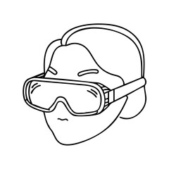 protective goggles icon, protective goggles vector illustration-simple illustration of protective goggles, perfect for protective goggles logos and icons