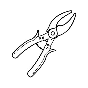 black and white pruning shears clip art preview