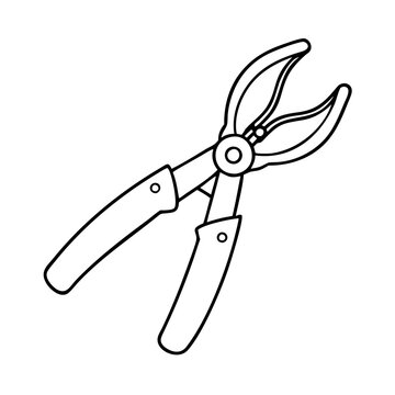 black and white pruning shears clip art preview