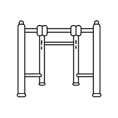 pull up bar icon, pull up bar vector illustration-simple illustration of pull up bar, perfect for pull up bar logos and icons
