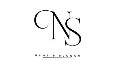 SN, NS Abstract Letters Logo Monogram