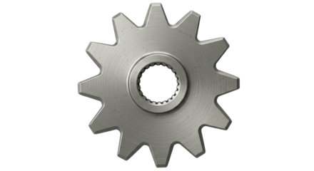 Isolated Metallic Sprocket Gear