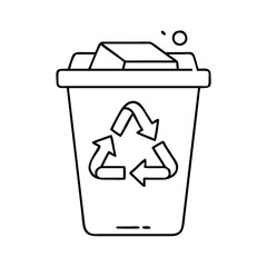 recycling bin icon, recycling bin vector illustration-simple illustration of recycling bin, perfect for recycling bin logos and icons