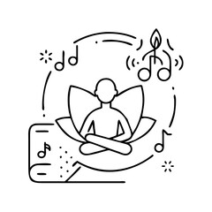 relaxation music icon icon, relaxation music icon vector illustration-simple illustration of relaxation music icon, perfect for relaxation music icon logos and icons