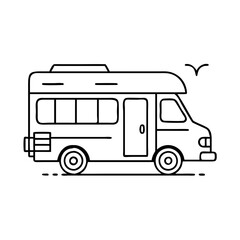 rv icon, rv vector illustration-simple illustration of rv, perfect for rv logos and icons