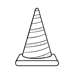 safety cone icon, safety cone vector illustration-simple illustration of safety cone, perfect for safety cone logos and icons