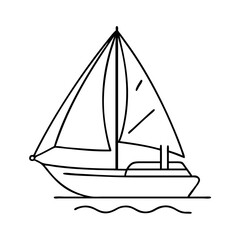sailboat icon, sailboat vector illustration-simple illustration of sailboat, perfect for sailboat logos and icons