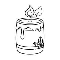 scented candle icon, scented candle vector illustration-simple illustration of scented candle, perfect for scented candle logos and icons