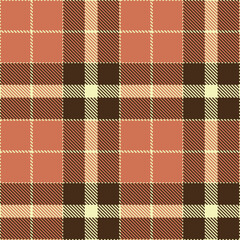 Vivid light beige Seamless Tartan with Pale adobe accents Textile Design
