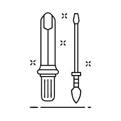 screwdriver icon, screwdriver vector illustration-simple illustration of screwdriver, perfect for screwdriver logos and icons