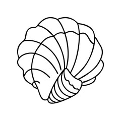 seashell icon, seashell vector illustration-simple illustration of seashell, perfect for seashell logos and icons
