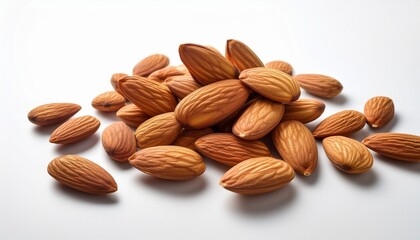 almonds on a white background