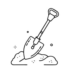 shovel icon, shovel vector illustration-simple illustration of shovel, perfect for shovel logos and icons