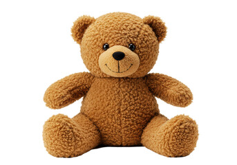 Obraz premium Isolated Soft Brown Teddy Bear Sitting Upright