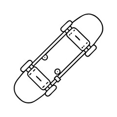 skateboard icon, skateboard vector illustration-simple illustration of skateboard, perfect for skateboard logos and icons