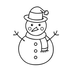 snowman icon, snowman vector illustration-simple illustration of snowman, perfect for snowman logos and icons
