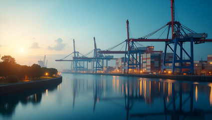 Fototapeta premium Depict photo stock visuals that capture economic protectionism through domestic market fortification policy interventions and industrial self reliance imagery. in Photo Stock Concept and empty spac