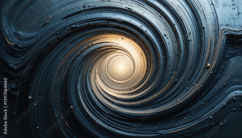 Poster exploring the cosmic vortex abstract art of swirling galaxy patterns in digital space captivating vi