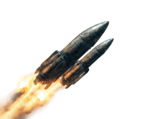 Rocket launch event space action high energy isolated on transparent background, png