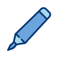 Marker Pen with Thick Nib Icon Design