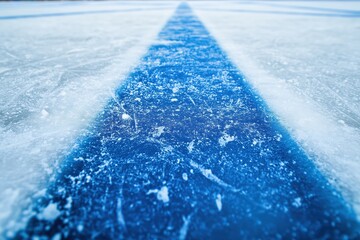 blue stripe on the ice