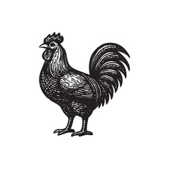 rooster isolated on white background