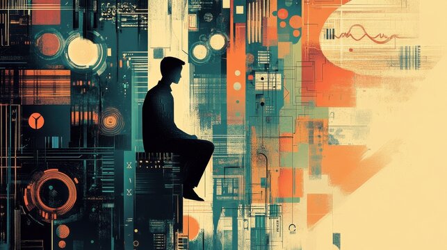 The complexity of digital ethics background. generative AI illustration