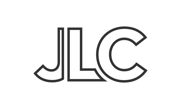 JLC logo design template with strong and modern bold text. Initial based vector logotype featuring simple and minimal typography. Trendy company identity.