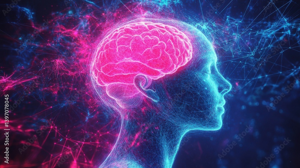 Poster digital background perfect for tech processes, neural networks, artificial intelligence, data transf
