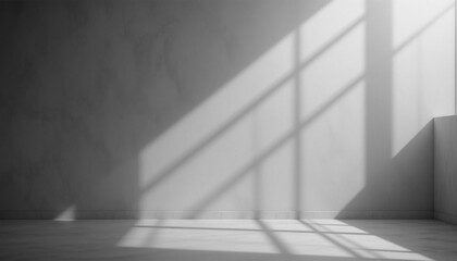 Fototapeta premium Light and shadow play in minimalist interior space modern room photography urban environment side perspective artistic concept