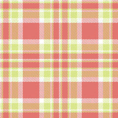 Elegant Classic white & Dark greenish beige Seamless Tartan Textile Design