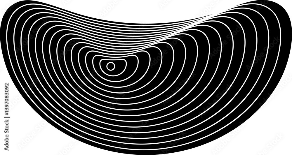 Poster Dynamic amorphous shapes with blend effect. Modern design