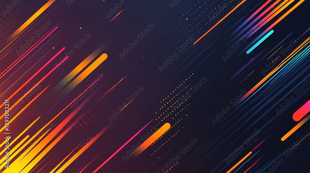 Aufkleber dark deep black dynamic abstract vector background with diagonal lines. modern creative premium grad