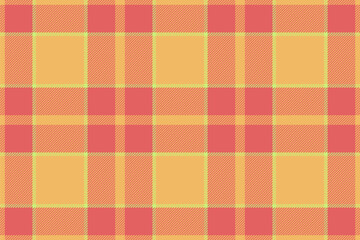 Vibrant coral and golden yellow plaid pattern.  Perfect for textile design, website backgrounds, or fashion projects.  This cheerful, textured image evokes warmth and optimism.